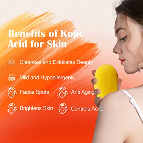 Poleview Kojic Acid Soap For Dark Spots, Natural Skin Lightening Soap For Body & Face Glowing Radiance Skin, Even Skin Tone And Reduce Appearance Of Hyperpigmentation - 2 Bars 135G #TOP1