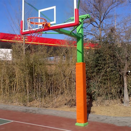 �o�X�P�b�g�{�[���|�[���p�b�h �J�X�^���o�X�P�b�g�{�[���t�[�v�p�b�h�A�p���ی�p�b�h�A�|�[���Ɋ����t����_�炩���t�H�[���J�o�[�A�n����/�K���[�W/�V�я�̃|�X�g�p�b�h(Orange 4ft/122cm,11x11"/28x28cm)