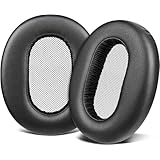 SOULWIT イヤーパッド イヤークッション 交換パッド for Sony MDR-1AM2(MDR1AM2 MDR-1AM2/B)との互換性があり ヘッドホンパッド 互換性 耳パッド 交換用 耳当て プロテインレザー ノイズアイソレーションフォーム ブラック