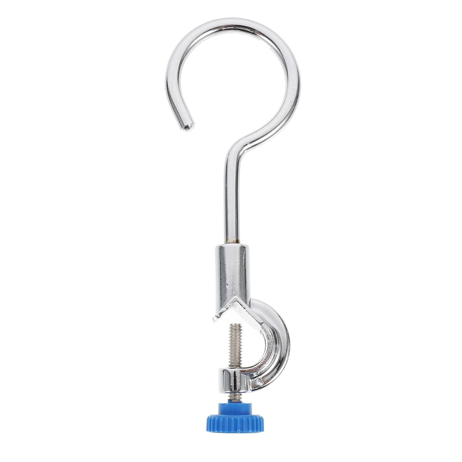 Laboratory Metal Ring Stand with 60mm Open Holding Ring and Top Screw, Flask Clamp Stand for Beakers and Separating Funnels, Industrial Lab Apparatus Support Rack