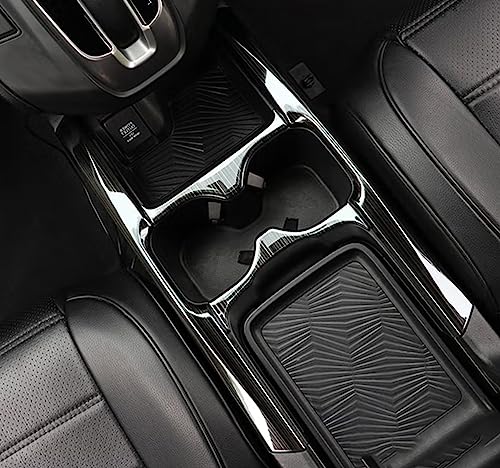 Inserts de console en acier inoxydable noir brossé pour Honda CRV