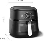 Philips Air Fryer 2000 Series - 13-in-1 functions, 6.2L, Compact Design with Cooking Window, Black, (NA231/00)