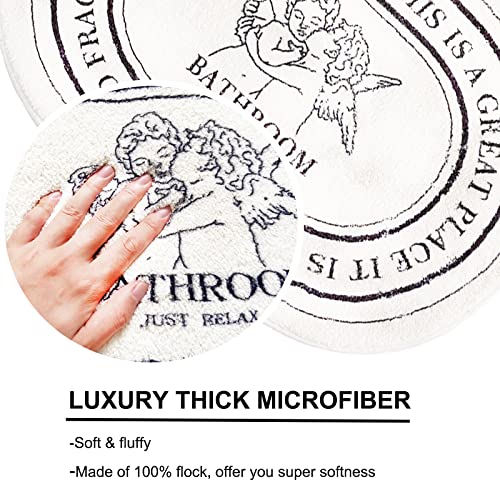 Black White Bathroom Rugs 20X32Inch Soft Absorbent Cute Bath Mat For Floor, Machine Washable Non-Slip Rug Shower Toilet Tub, Decor Plush Bathmat Carpets #TOP2