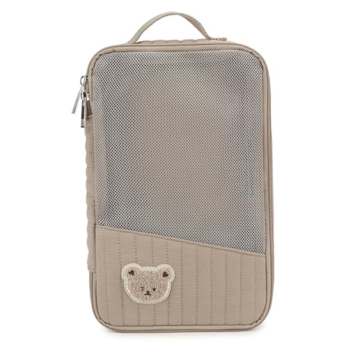 Bolsa organizadora para pañales marrón portátil miniatura 1