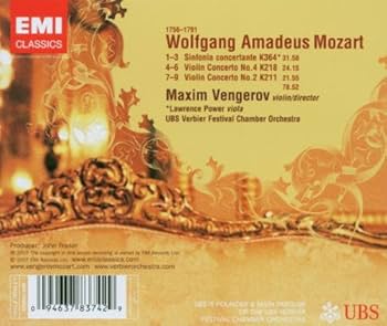 Mozart, Wolfgang Amadeus, Maxim Vengerov, UBS Verbier