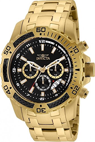 [CrN^] Invicta rv Pro Diver Black Dial Chronograph Men's Watch Y 24855 [sAi]