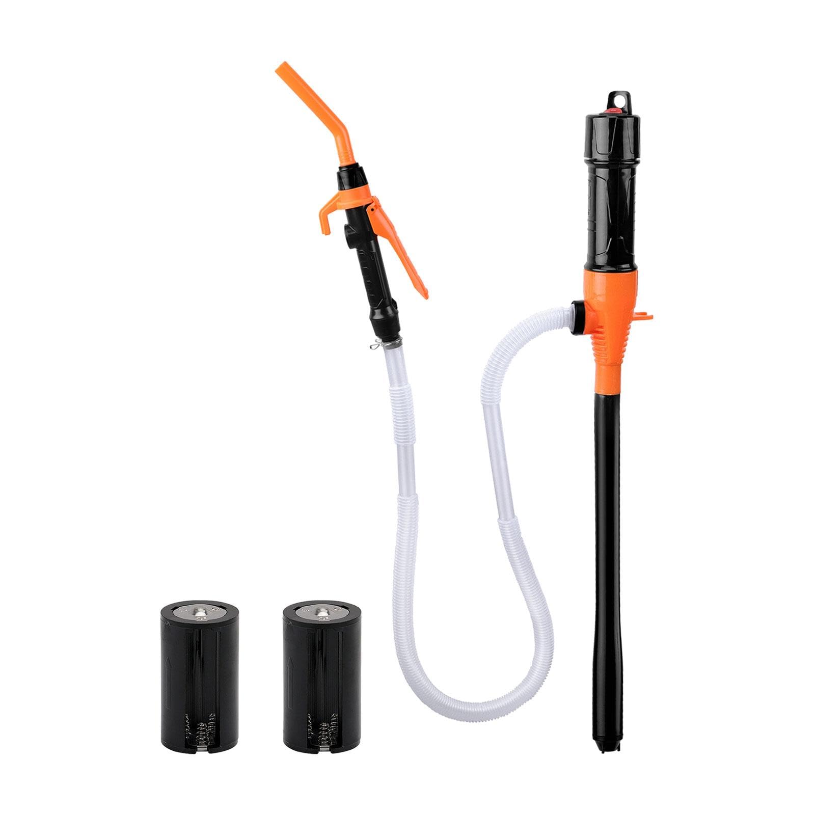 Portable Transfer Pump Electric Siphon Pump for Diesel Truck Motorcycle Orange-image-42