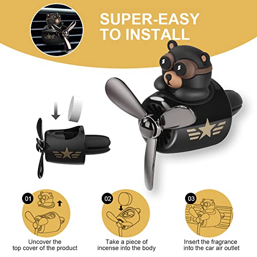 URAQT Auto Aromatherapie Tabletten, 8 Stücke Auto Lufterfrischer Nachfüllungen Feste Duft-Ersatzpads Refill Pads für Auto Aroma Diffusor 4 x Jasminduft + 4 x Duftender Osmanthusduft