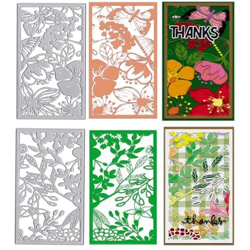 Frame Metal Cutting Dies for Card Making,Butterfly Floral Background Die