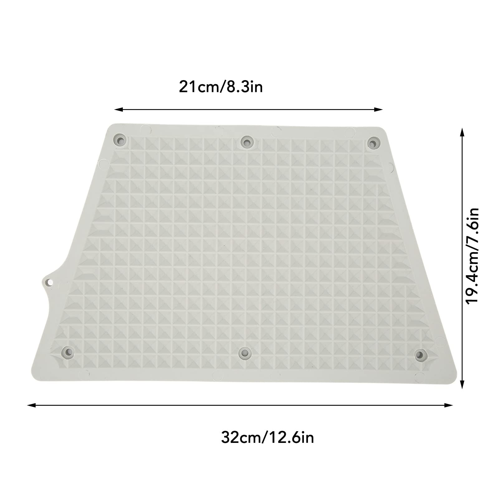 Tissting Heckschutzplatte Außenborder, Stabile PVC Motorhalterungspolster 320x194mm Trapezförmig für Schlauchboot Kajak
