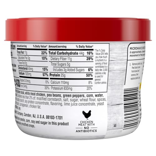 Image of Campbell's Chunky White Bean Chicken Chili, 15.25 oz Bowl (Pack of 8)