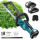 【2025新型】Elikliv ヘッジトリマー 充電式 電動 剪定トリマー 生垣バリカン ガーデントリマー 刈込幅510mm 切断径18mm 両刃駆動 枝受けトレ付き 高速 剪定 電動工具 コードレス 枝切り 垣根 刈り込み機 園芸用品 庭木 軽量 低騒音 大容量バッテリー2個付き