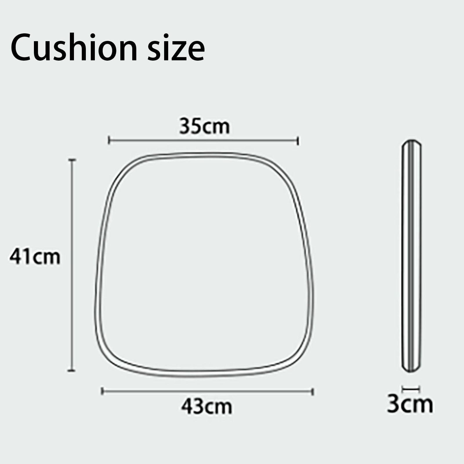 Generico Cuscino per Sedia Semicircolare Lavabile con Lacci 43x41x35 Cm. Cuscino Antiscivolo per Sedia da Esterno per Sedia da Giardino, Sedia da Pranzo O Sedia da Ufficio,Marrone,2PCS