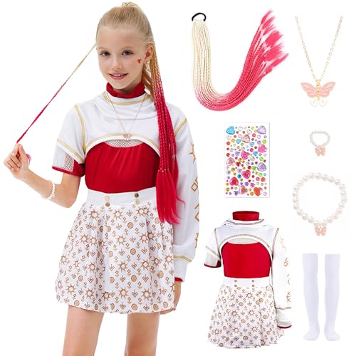 10 disfraces de zombies para niñas, uniforme de animadora miniatura 1