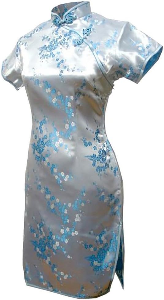 Shanghai Story Women's Floral Short Qipao Rayon Cheongsam Chinese Dress