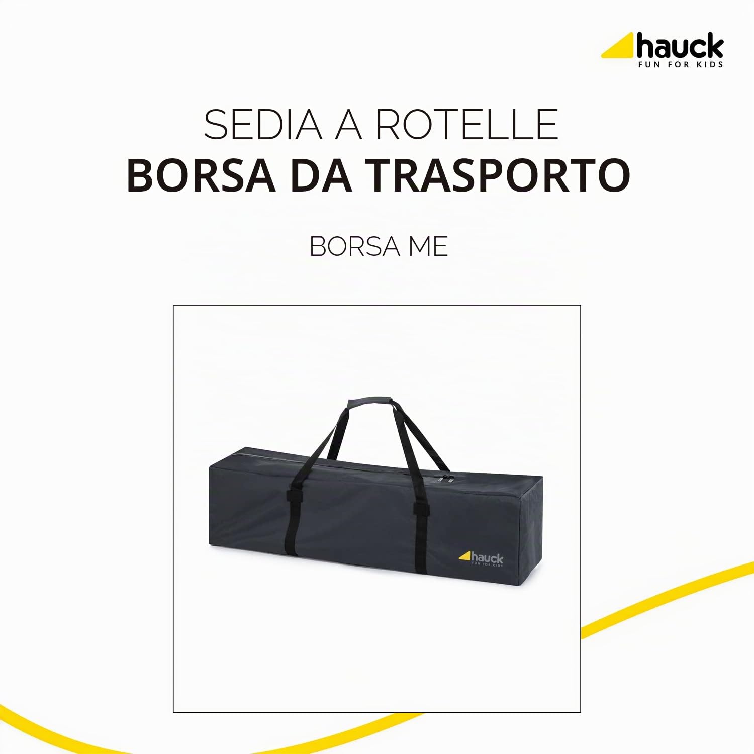 hauck Bag Me, Grigio Scuro - Borsa da Viaggio per Passeggino 115 x 31 x 31 cm - Adatto a Passeggini con Chiusura a Ombrello - Impermeabile, Resistente e Portatile - con Maniglia di Trasporto