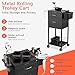 TASALON Salon Trolley Cart with Wheels, 2 Magnetic Bowls & Drawers | Mobile Hair Stylist Station for Tools Storage, Rolling Organizer Cart for Barber & Tattoo Supplies​ - Balck