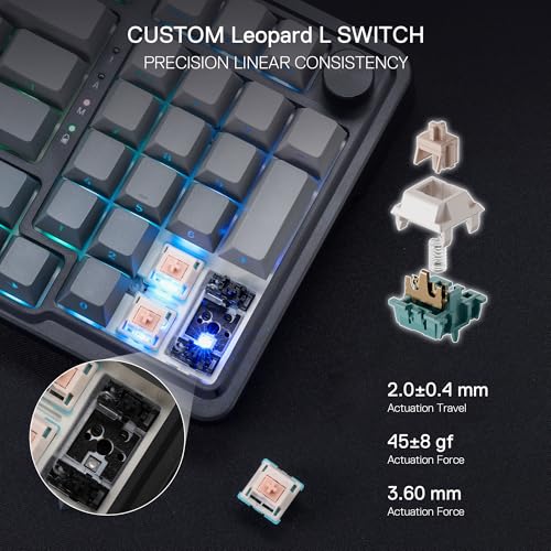 Image of Redragon K686 PRO 98 Keys Wireless Gasket RGB Gaming Keyboard, 3-Mode PBT Mechanical Keyboard w /Hot-Swap South-Facing RGB Socket, Dedicated Knob Control & 5-Layer Noise Dampening, Gradient PBT Keycaps
