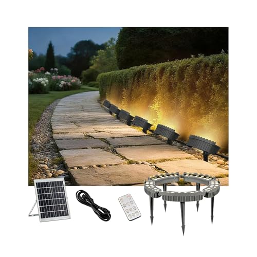 Anillo de luces solares IP65 para iluminar troncos sin cables ni enchufes 2