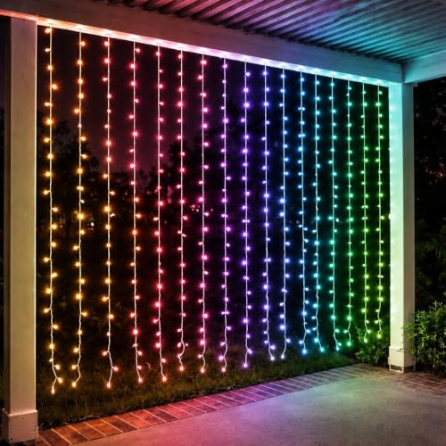 Image of MIRADH 180 LED 9.8 Feet Window Curtain String Light Led Light for Home Decoration Diwali Light, (Multi-Color)
