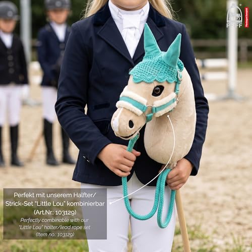 PFIFF 103131 Hobby koń "Micki", ochronny czepek na uszy dla koni kijowych, turkusowy