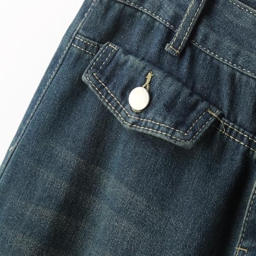 Straight Leg Jeans for Women High Waisted Boyfried Denim Pants Ripped Distressed with Pockets Baggy Jean Trousers4