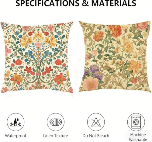 Housse Coussin Exterieur Impermeable 40x40cm Qualité Botanique Premium P-3304
