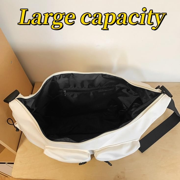 Dallaswind Large Capacity Canvas Bag – Waterproof Shoulder Purse & Messenger Bag with Multiple Pockets for Travel & Daily Use2