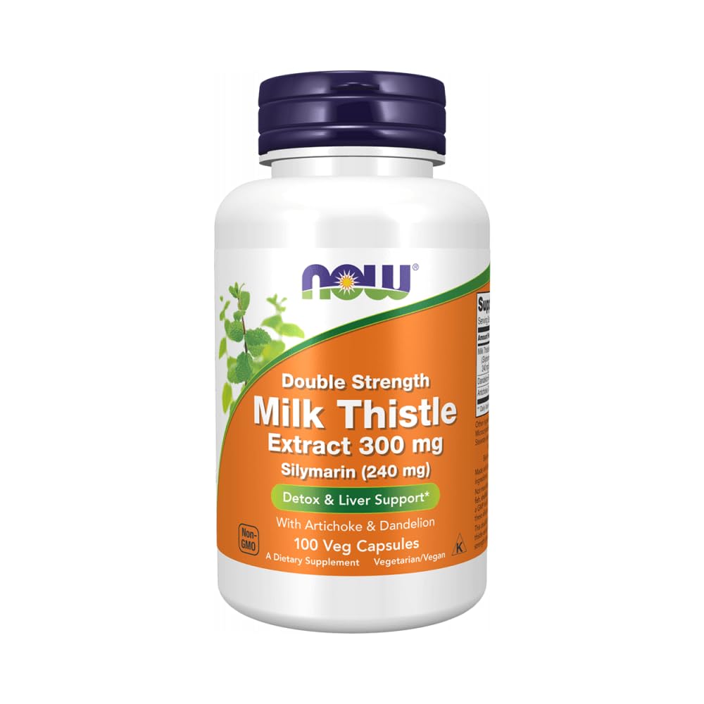 Now Foods - Silymarin Milk Thistle with Artichoke and Dandelion Double Strength 300 mg. - 100 Vegetable Capsule(s)