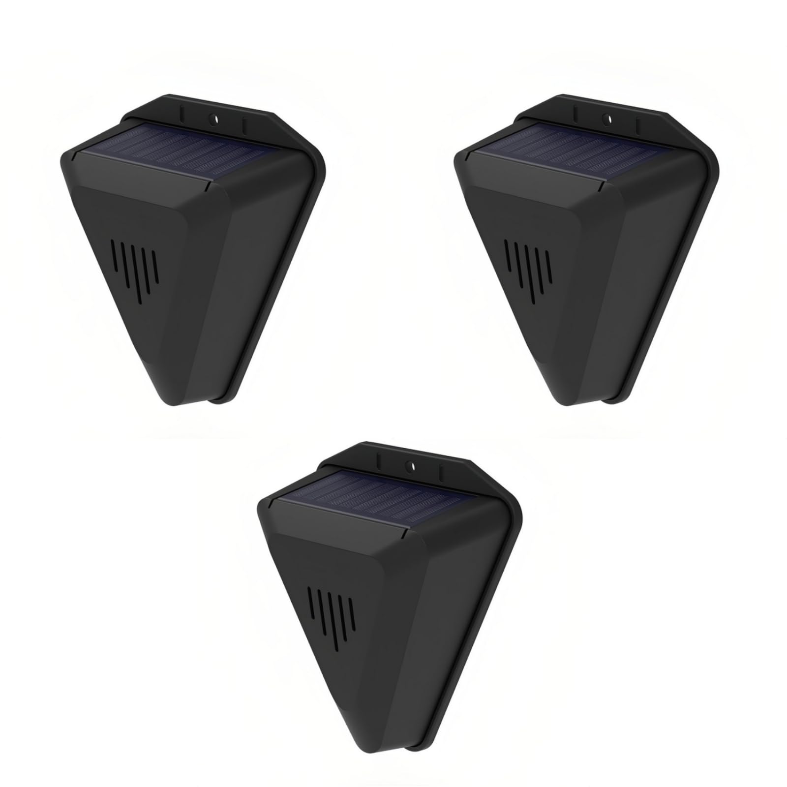 3 Pack Solar Power Uccello allarme repellente IP55 impermeabile 360 ° protezione completa suoni multipli forte deterrente uccelli dalla vostra proprietà Adatto per giardino all'aperto cortile
