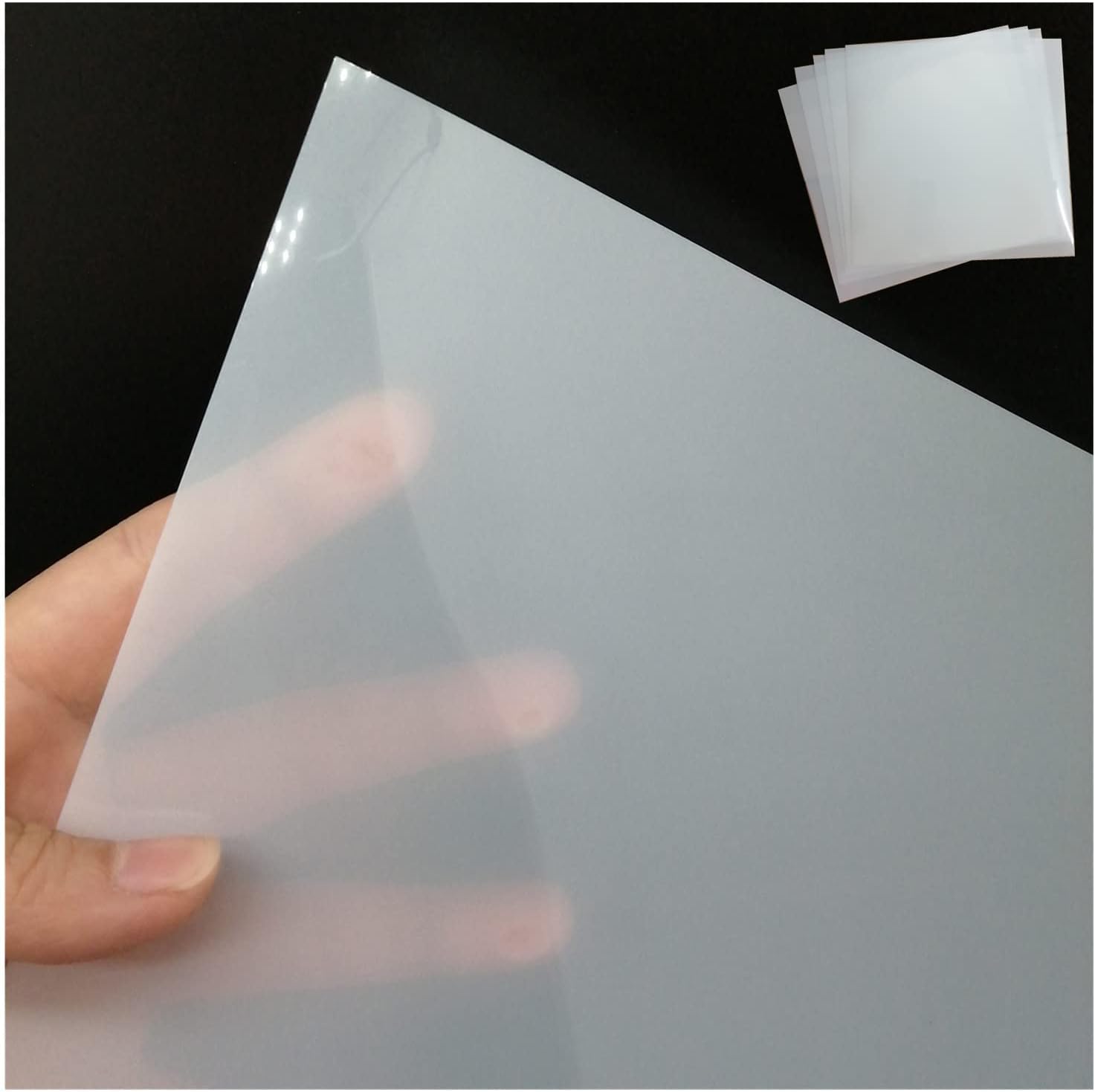 BANLTRE 10 Sheets 10 mil Mylar Sheet 12 x 12 inch Milky Translucent PET Blank Stencil Making Sheet for Cricut, Laser Cutting, Gyro-Cut Tool Template Material (10 mil)