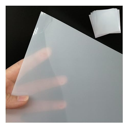 BANLTRE 10 hojas de lámina de Mylar de 10 mil de 12 x 12 pulgadas, láminas translúcidas lechosas de PET en blanco para hacer plantillas para
