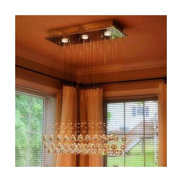 Saint MossiModern Ceiling Lighting Crystal Chandelier LED Lighting Fixture Pendant Lamp 3 GU10 Bulb Required Great Quality Best Discount - Image 9