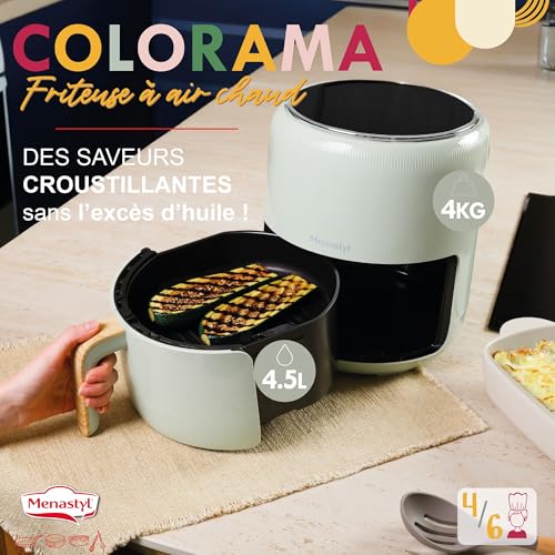 Friteuse sans huile sans PFAS MENASTYL avec 8 programmes 4.5L - 3