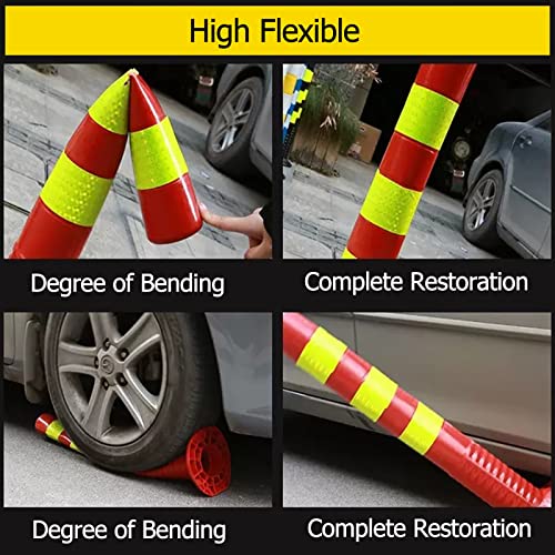Poteau de délimitation routier réfléchissant 75 cm pour parking et garage - 4