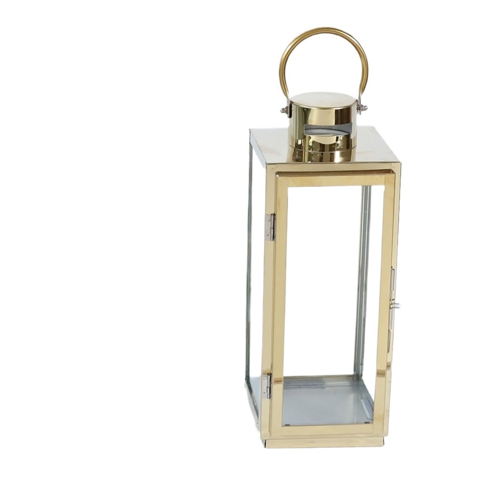 Decorative Lanterns Windproof Stainless Steel Candle Holder,Lantern,Hurricane Candleholder, Stand,Wind Lamp, Candlestick,Wedding Centerpieces(A10 17x16x41cm)