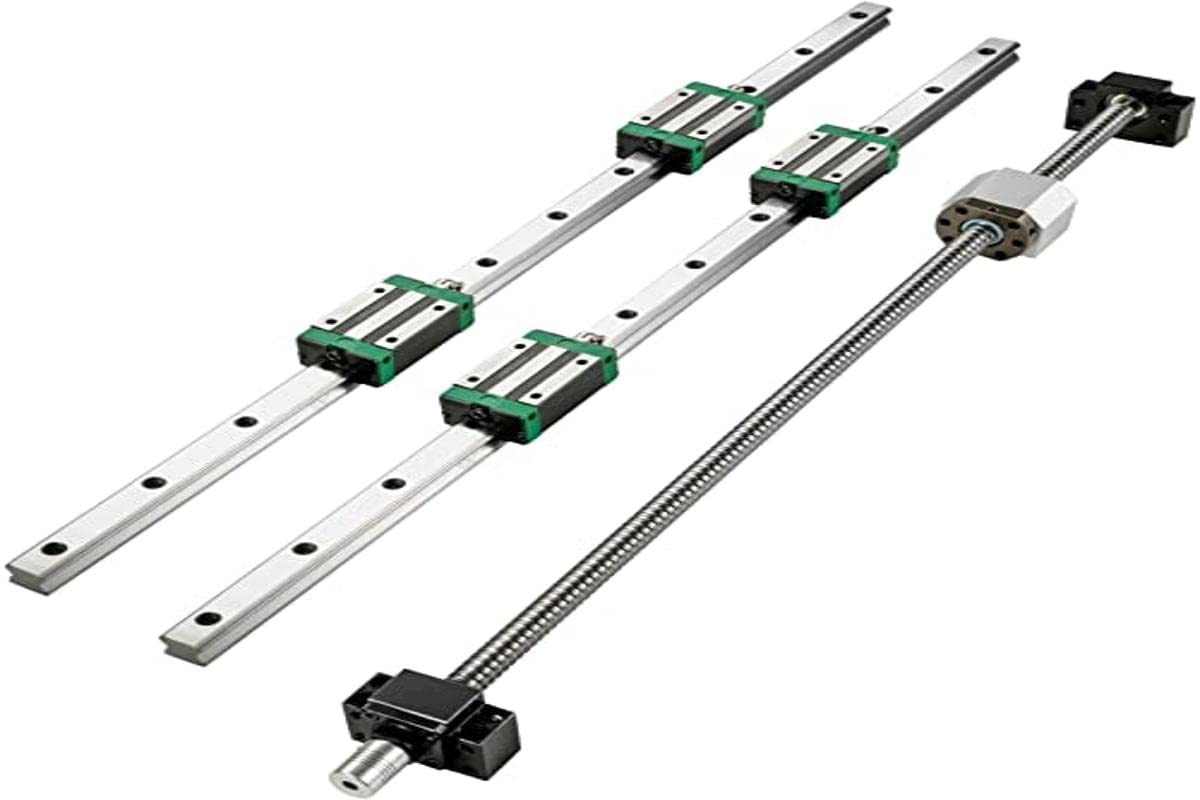 VEVOR Linear Guide Rail, 2Pcs HGR201700mm Linear Slide Rail, with 1Pcs RM16051700mm Ballscrew