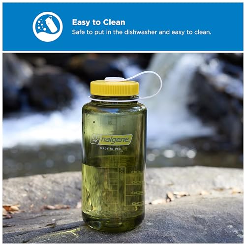 Image of Nalgene 32 oz Wide Mouth Water Bottle | BPA-Free, Durable & Leak Proof, Lightweight Bottle for Hiking & Gym, Work & Travel
