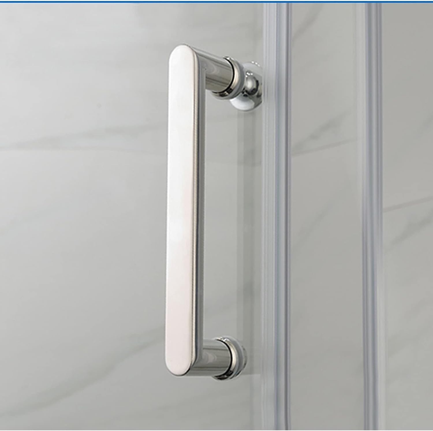 Stainless Steel Bathroom Glass Door Handle Replacement Parts Push and Pull Shower Door Knobs Grab Bar Polished Finish Towel Bar Single (Size : 440mm)