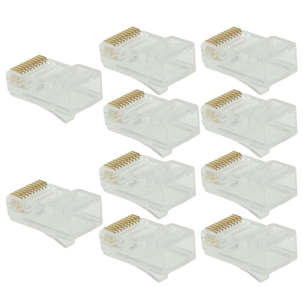 Ubervia® 10pc RJ50 Keystone Jack Module Network Connector Enternet Module Clear-image-9