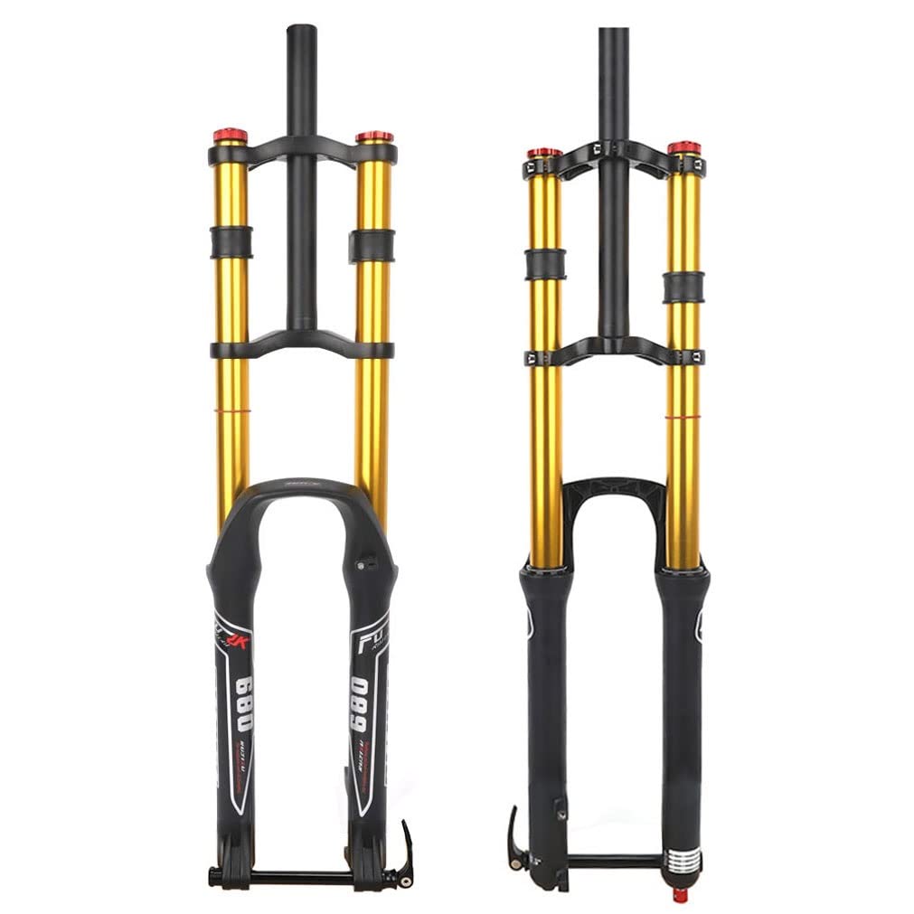 Fourche VTT double couronne pour éliminer les vibrations et réussir vos sauts en descente