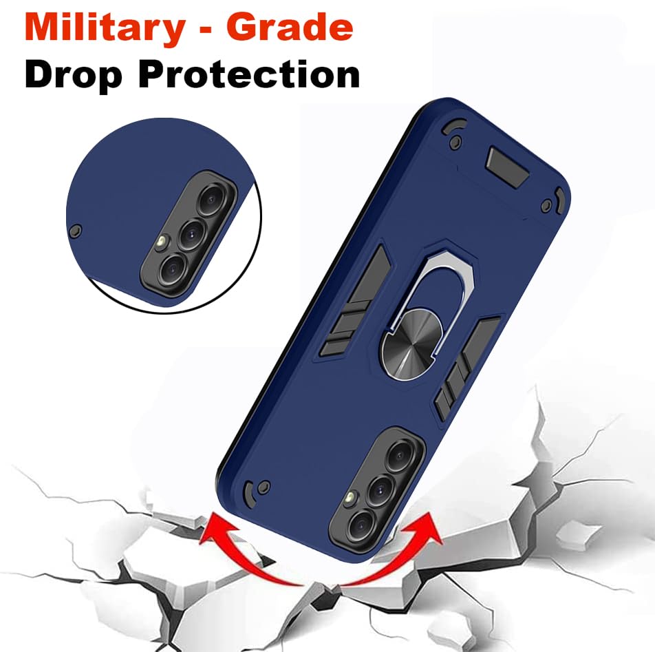 Image of amazon basics Basic Case for Samsung Galaxy A24 4G (Polycarbonate, Thermoplastic Polyurethane Blue)