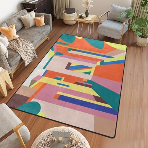 Amorettise Geometric Modern Area Rug 5' X 7' Multi...