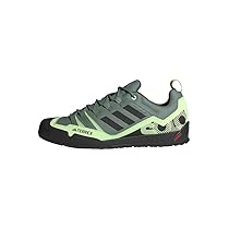 Adidas Unisex – Adulto Terrex Swift Solo 2.0 Hiking Shoes, Silver Green, Core Black, Green Spark, 36 EU