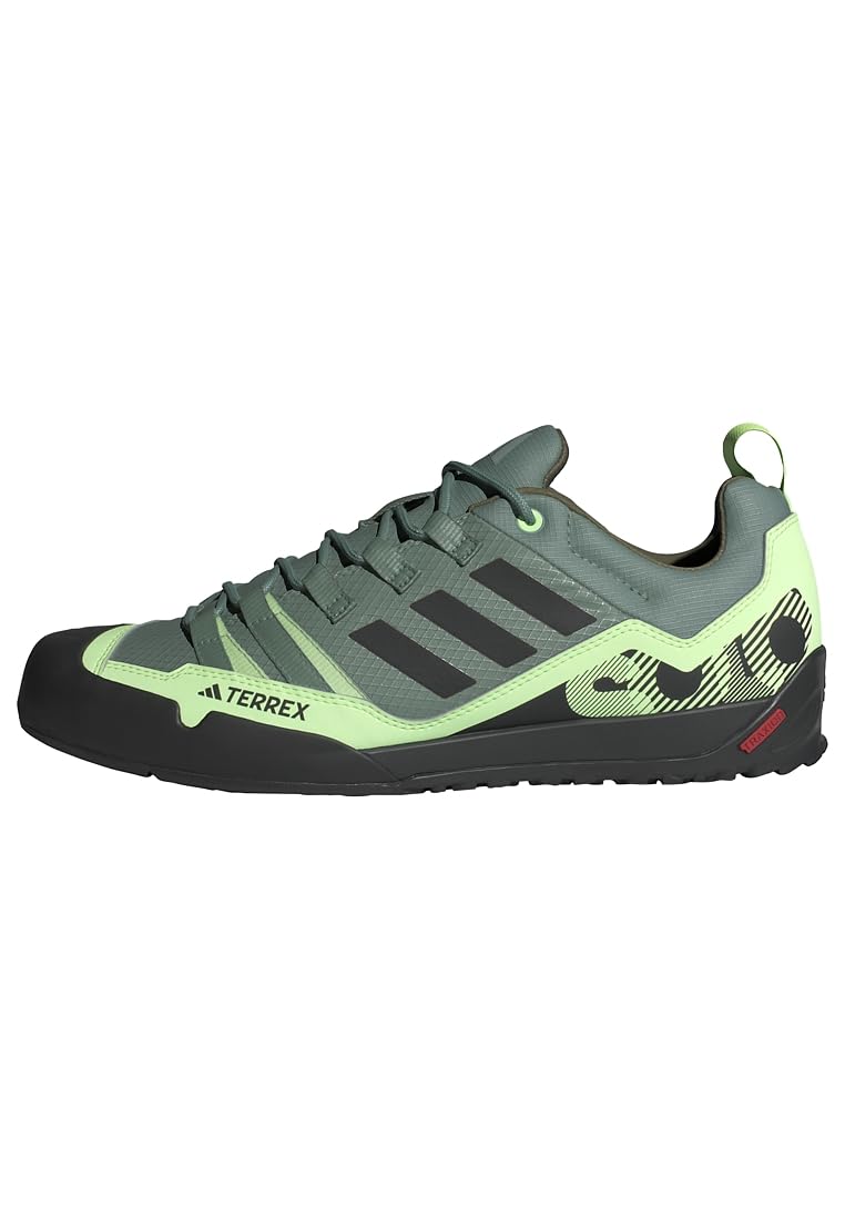 Adidas Unisex Terrex Swift Solo 2.0 Hiking Shoes, Silver Green/Core Black/Green Spark, 43 1/3 EU