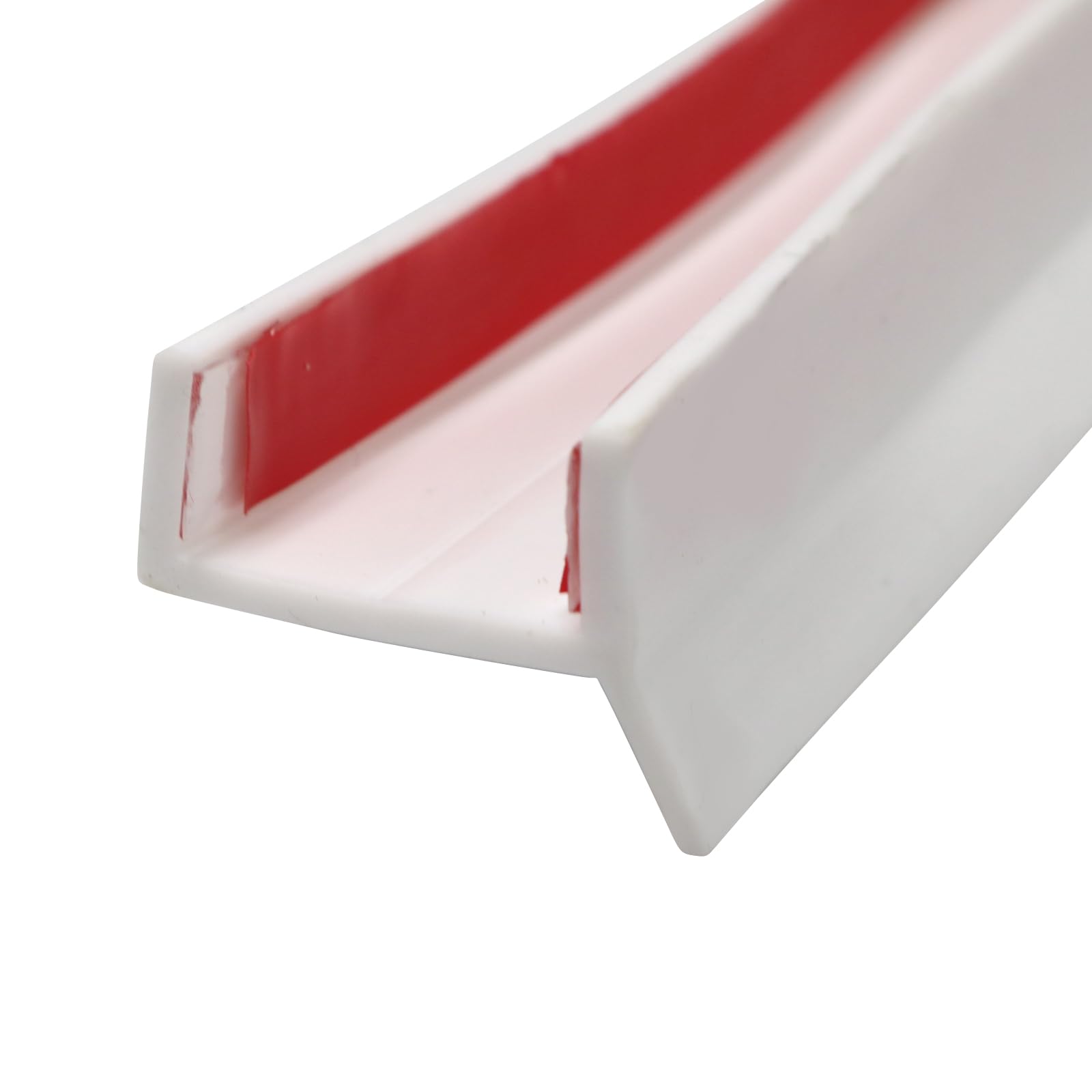 ACESOME Rubber Plinth Sealing Strip, Flexible Door Seal Strip, Self Adhesive Kitchen Plinth Sealing Strip, Waterproof Door Draft Excluder Strip for 15 mm-18mm Doors, Kitchen, Bathroom (White, 2M)