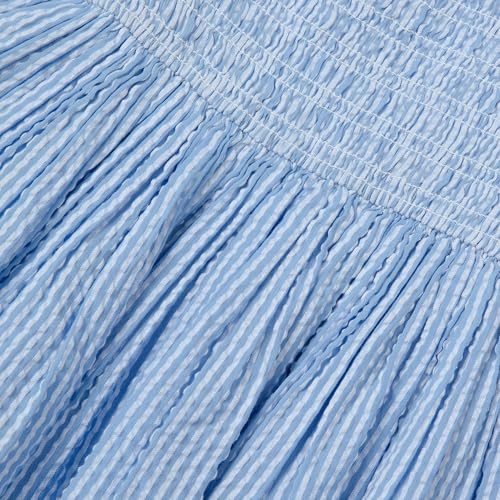 Lands' End Girls Short Sleeve Smocked Woven Top3