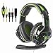 Produktbild SADES SA810 Newest Version New Xbox One, PS4 Gaming Headset with 3.5mm Wired Over-Ear Noise Isolating Microphone Volume Control for Mac/PC/Laptop/PS4/Xbox one [Green & Black]