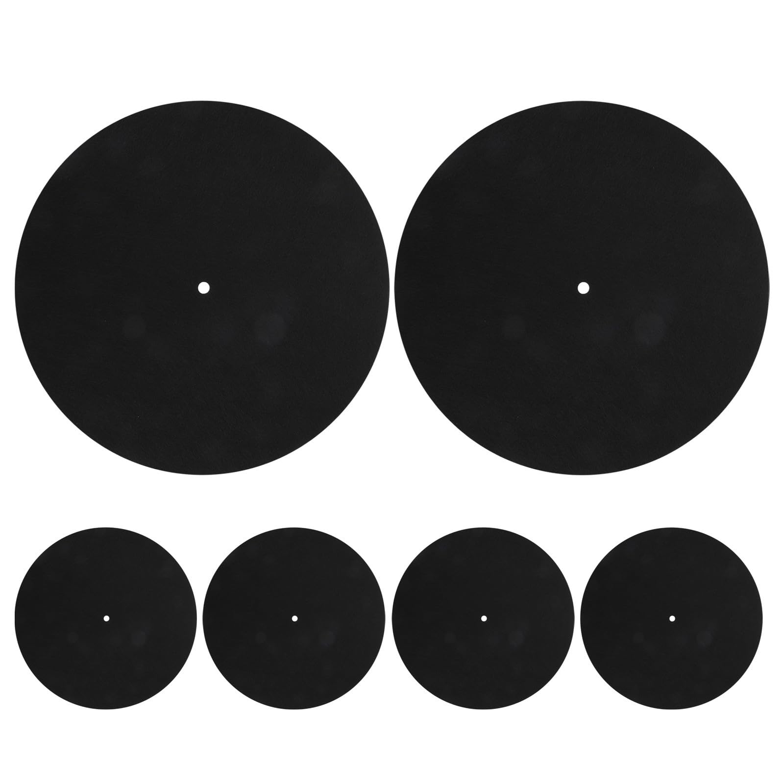 Vaguelly 6 Piezas Alfombrillas de Fieltro para Tocadiscos Antiestáticas Antideslizantes Protección Vinilo Reducción Vibración Ruido para Reproductores