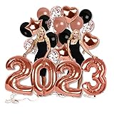 Treasures Gifted Giant Rose Gold 2019 Foil Number Balloons Pearl White Rose Gold Confetti Balloon Decoration Kit for Birthday Wedding Bridal Shower Graduation Party Supplies
